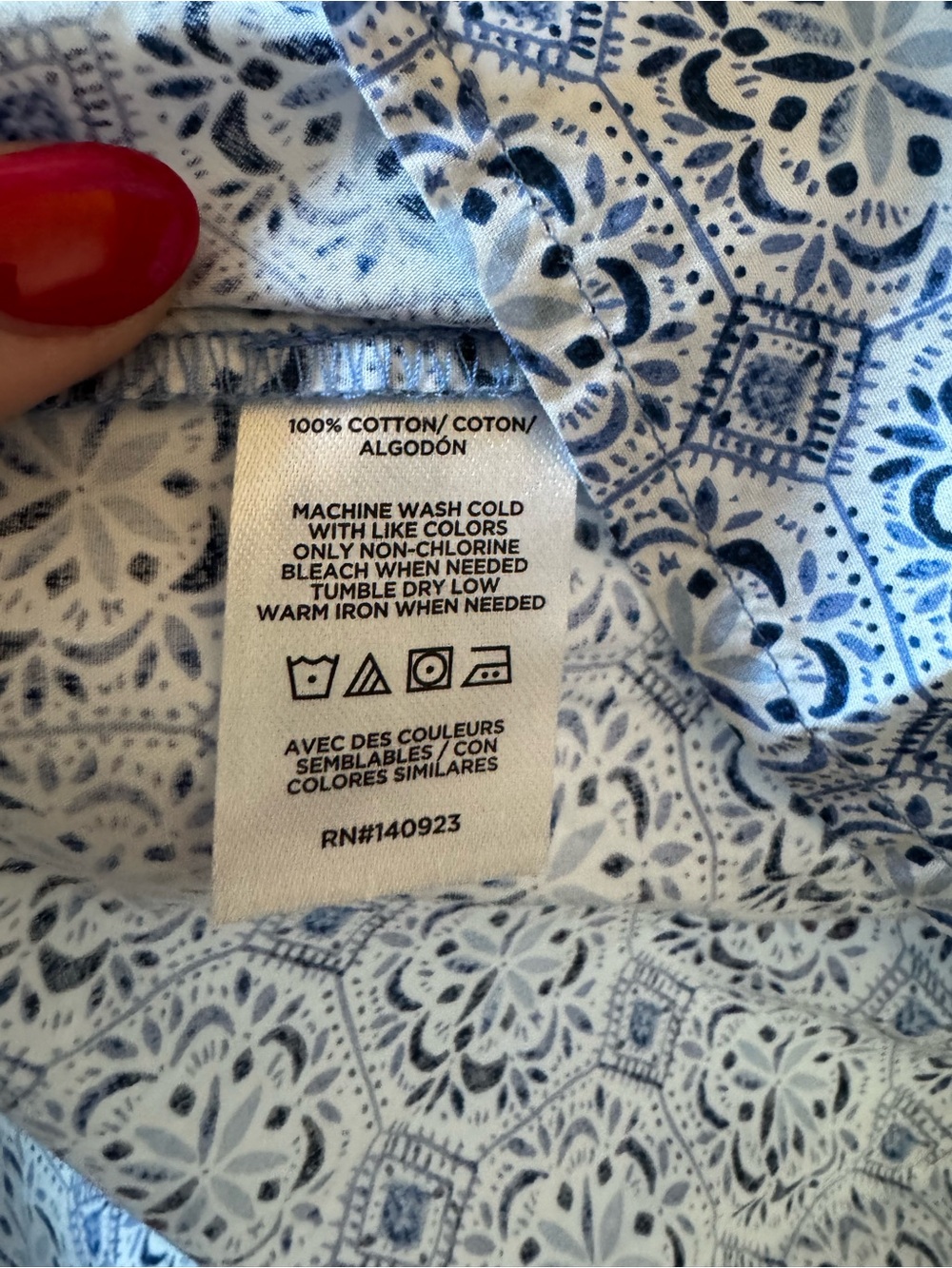 NWT! LOFT Mosaic Poplin Tie Back Pleated Tank Top - Picture 8 of 9